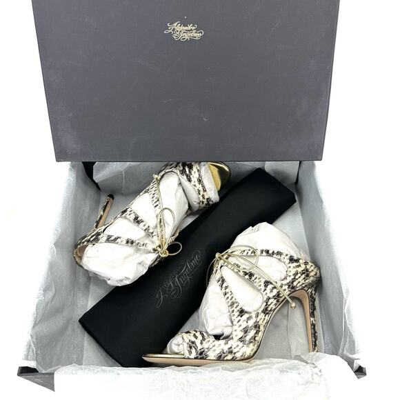 Alejandro Ingelmo Stiletto Heel Sandal Size 6.5 Snake Print Leather Slip-On New - Picture 16 of 16